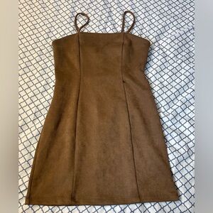 As U Wish Brown Mini Dress